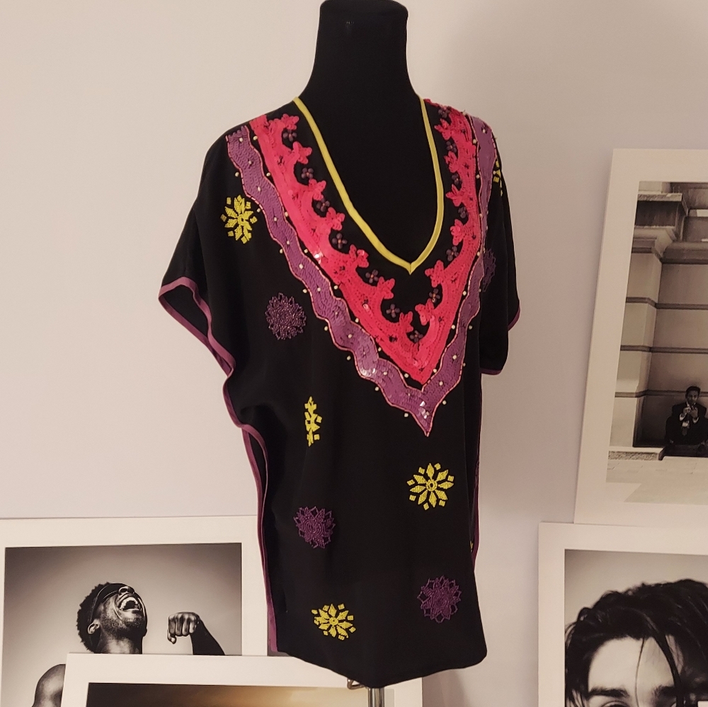 Tracy Reese beaded Tunic top